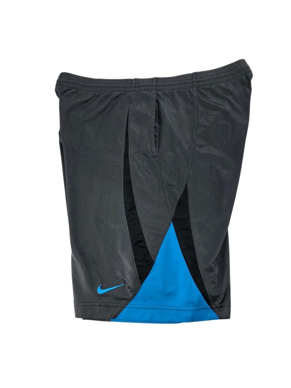 Nike Basketball Dazzle Shorts Gray Blue Men's Large Pockets Athletic 402288-060